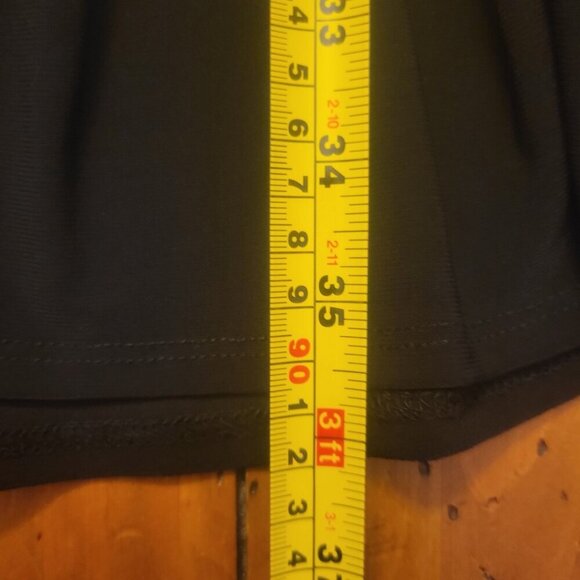 Tiana B. Black/White Geometric Patterned Fit & Flare Belted Dress - Size 10 - Picture 11 of 13